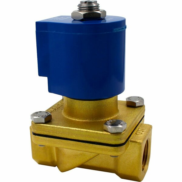 Gc Valves 1/2" NPT, 2-Way Brass Solenoid Valve, Closed, Buna, 24/50-60, DIN, Orifice Dia.: 5/8" S201YF24N5DG4